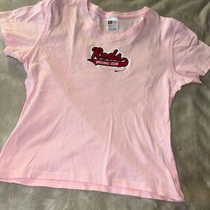 Nike Pink Reds Baseball Club Kids T-Shirt